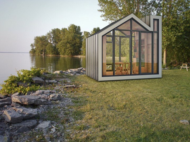 Bunkie Premier Deluxe lakeside cottage - small prefab home - micro home - studio home