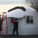 Small prefab home - Micro home - InterShelter 20 ft Dome assembly 12