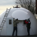 Small prefab home - Micro home - InterShelter 20 ft Dome assembly 13