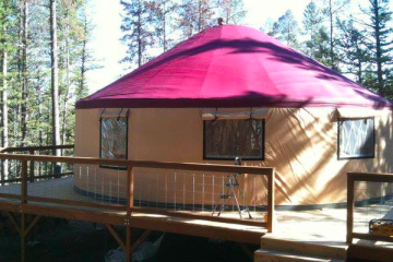 Big yurt on deck