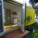 Montainer Nomad - Shipping container home - kitchen view through double door back entrance