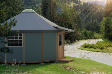 Freedom Yurt Cabin by river - Micro Home - Small prefab home